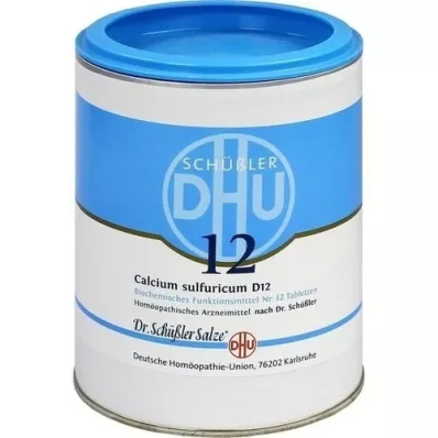 BIOCHEMIE DHU 12 tabletas de calcio sulfuricum D 12, 1000 piezas
