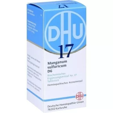 BIOCHEMIE DHU 17 Manganum sulfuricum D 6 tabletas, 80 piezas