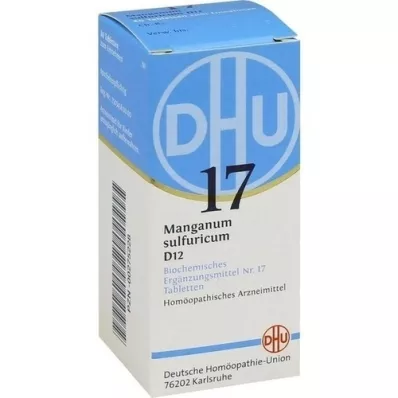 BIOCHEMIE DHU 17 Manganum sulfuricum D 12 tabletas, 80 piezas