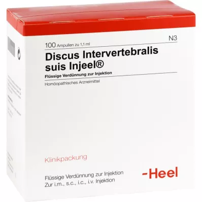DISCUS INTERVERTEBRALIS ampollas suis Injeel, 100 piezas