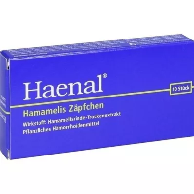 HAENAL Supositorios de Hamamelis, 10 piezas