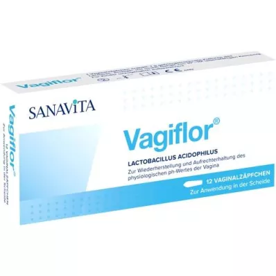 VAGIFLOR Supositorios vaginales, 12 piezas
