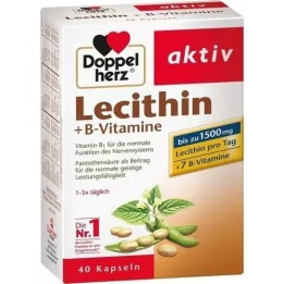 DOPPELHERZ Cápsulas de lecitina + vitaminas B, 40 piezas