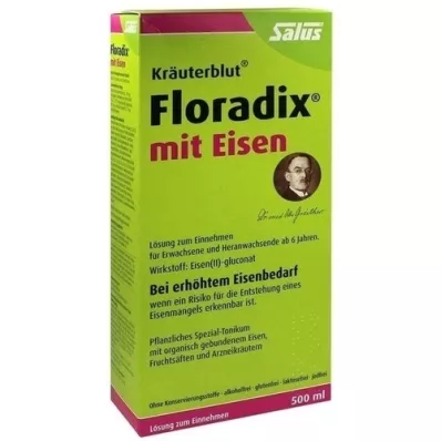 FLORADIX con solución oral de hierro, 500 ml