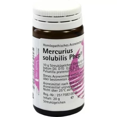 MERCURIUS SOLUBILIS PHCP Glóbulos, 20 g