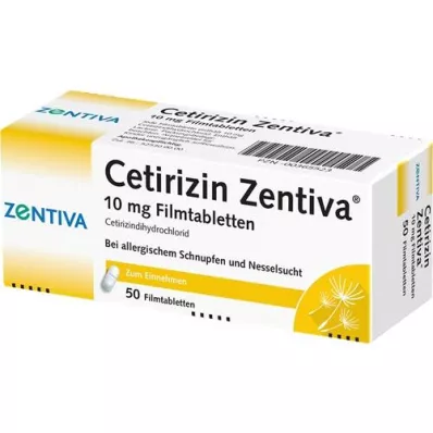 CETIRIZIN Zentiva 10 mg comprimidos recubiertos con película, 50 piezas