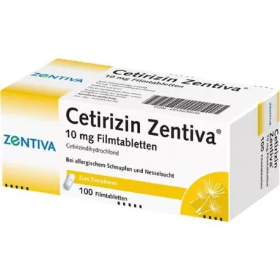 CETIRIZIN Zentiva 10 mg comprimidos recubiertos con película, 100 piezas