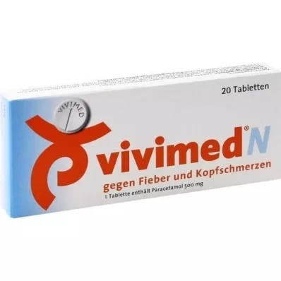 VIVIMED N contra la fiebre y el dolor de cabeza, 20 piezas