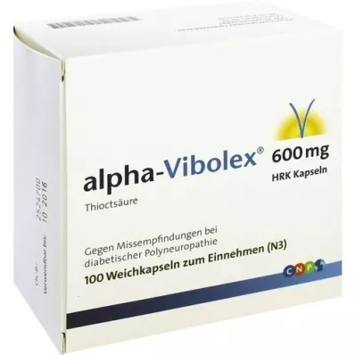 ALPHA VIBOLEX 600 mg HRK cápsulas blandas, 100 piezas