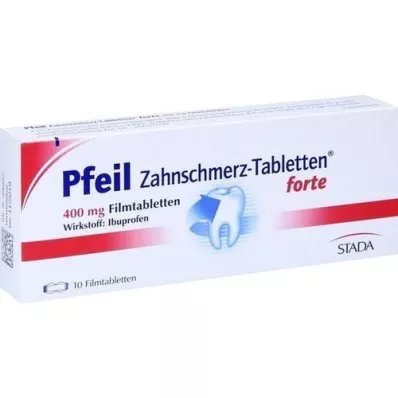 PFEIL Tabletas para el dolor de muelas Forte, tabletas recubiertas con película, 10 piezas PFEIL Tabletas para el dolor de muelas Forte, tabletas recubiertas con película, 10 piezas