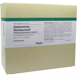 GELSEMIUM HOMACCORD Ampollas, 100 piezas