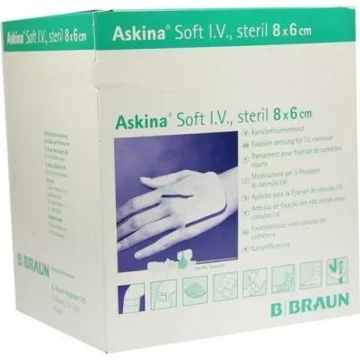 ASKINA I.V. suave apósito para heridas 6x8 cm, 50 piezas