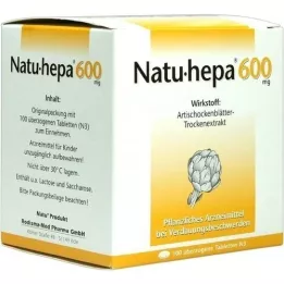 NATU HEPA 600 mg comprimidos recubiertos, 100 unidades