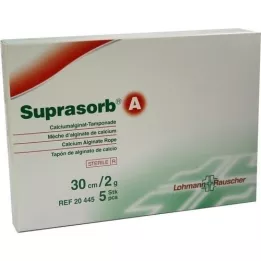SUPRASORB A Alginato de calcio Tamp.30 cm 2 g, 5 piezas