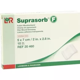 SUPRASORB F Apósito de lámina para heridas 5x7 cm estéril, 10 unidades