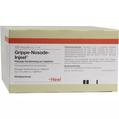 GRIPPE NOSODE Ampollas Injeel, 100 piezas