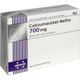 CALCIUMACETAT NEFRO 700 mg comprimidos recubiertos con película, 100 unidades
