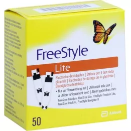 FREESTYLE Tiras reactivas Lite sin codificación, 50 unidades
