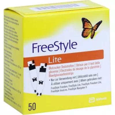 FREESTYLE Tiras reactivas Lite sin codificación, 50 unidades