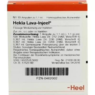 HEKLA LAVA Ampollas Injeel, 10 piezas