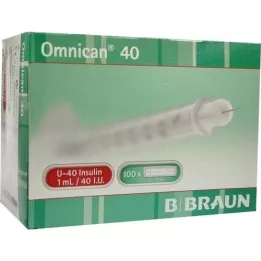 OMNICAN Jeringa de insulina 1 ml U40 con canal 0,30x12 mm individual, 100x1 uds