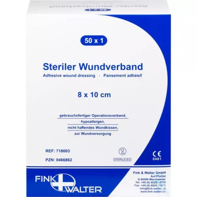 WUNDVERBAND estéril 8x10 cm, 50 piezas