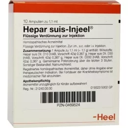 HEPAR SUIS Ampollas Injeel, 10 piezas