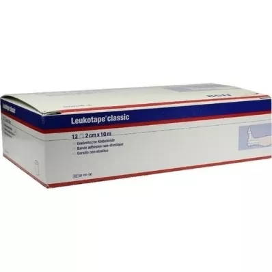 LEUKOTAPE Clásico 2 cm x 10 m blanco, 12 piezas