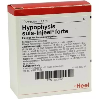 HYPOPHYSIS SUIS Ampollas Injeel Forte, 10 piezas