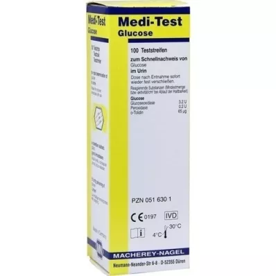 MEDI-TEST Tiras reactivas de glucosa, 100 unidades