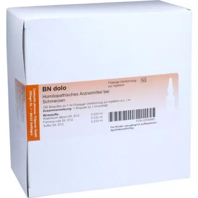 BN ampollas dolo, 10x10 piezas