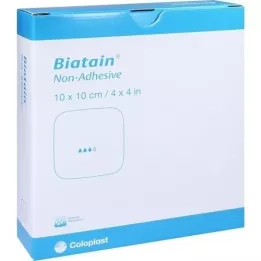 BIATAIN Apósito de espuma 10x10 cm no adhesivo, 10 piezas
