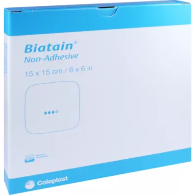 BIATAIN Apósito de espuma 15x15 cm no adhesivo, 5 piezas