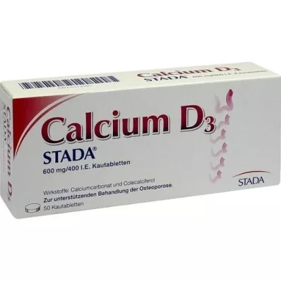 CALCIUM D3 STADA 600 mg/400 UI comprimidos masticables, 50 unidades
