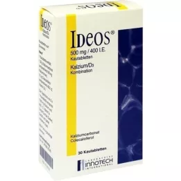 IDEOS 500 mg/400 UI comprimidos masticables, 30 unidades