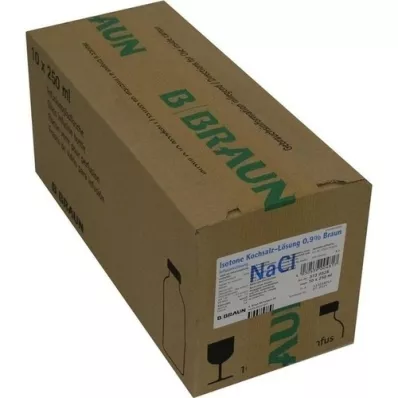 KOCHSALZLÖSUNG Frasco de vidrio al 0,9%, 10X250 ml