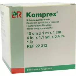 KOMPREX Venda de gomaespuma 10 cm x 1 m espesor 1 cm, 1 pieza