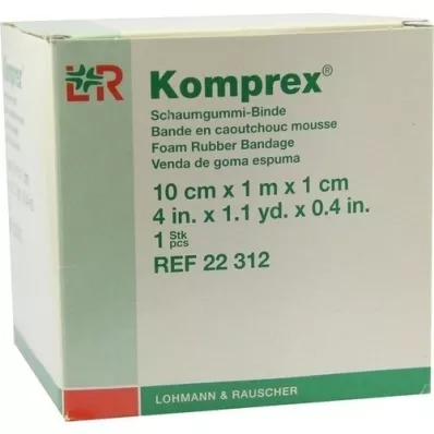 KOMPREX Venda de gomaespuma 10 cm x 1 m espesor 1 cm, 1 pieza KOMPREX Venda de gomaespuma 10 cm x 1 m espesor 1 cm, 1 pieza