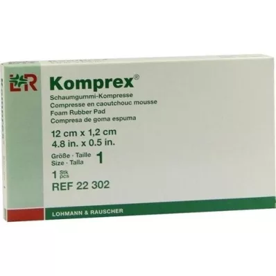 KOMPREX Gomaespuma compr. talla 1 en forma de riñón, 1 pieza