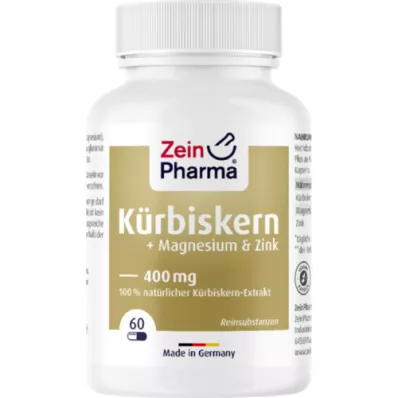 KÜRBISKERN PLUS Cápsulas de zinc + magnesio, 60 piezas