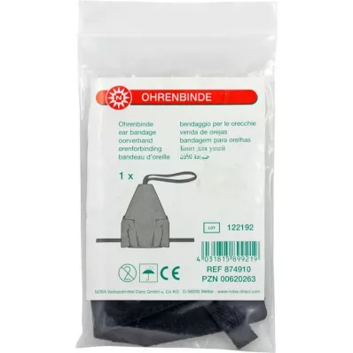 OHRENBINDE negro medio, 1 ud