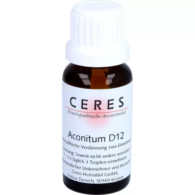 CERES Aconitum D 12 Dilución, 20 ml