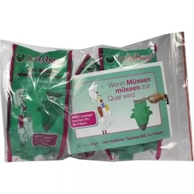 LADYBAG Bolsos-WC para mujer, 3 piezas