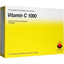 VITAMIN C 1000 tabletas recubiertas con película, 20 piezas