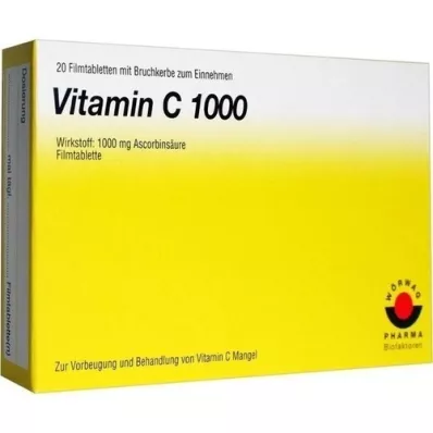 VITAMIN C 1000 tabletas recubiertas con película, 20 piezas