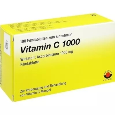 VITAMIN C 1000 tabletas recubiertas con película, 100 piezas