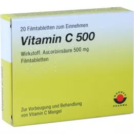 VITAMIN C 500 comprimidos recubiertos con película, 20 piezas