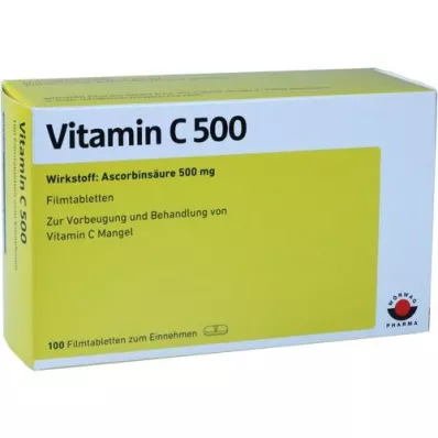 VITAMIN C 500 tabletas recubiertas con película, 100 piezas