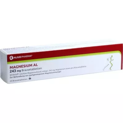 MAGNESIUM AL 243 mg comprimidos efervescentes, 20 unidades