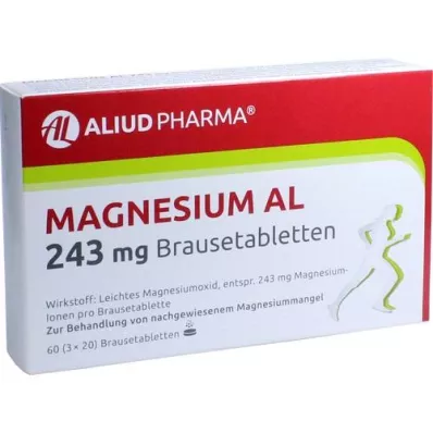 MAGNESIUM AL 243 mg comprimidos efervescentes, 60 unidades